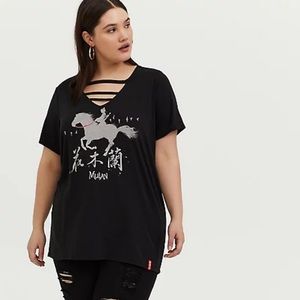 Torrid Disney Mulan Strappy Chocker Tee